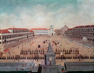 Military Parade in the Royal Square of Rio de Janeiro