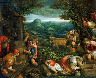 Autumn or the grape harvest