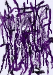 Chaotic Purple Drip Lines