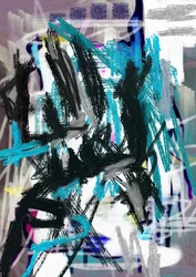 Dynamic Teal Strokes