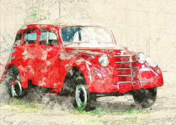 Red Old Car