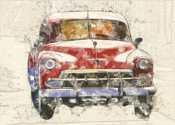 Red Vintage Car