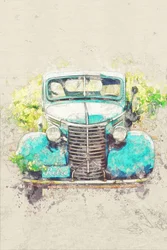 Retro Teal Truck