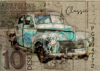 Rusty Teal Classic Car