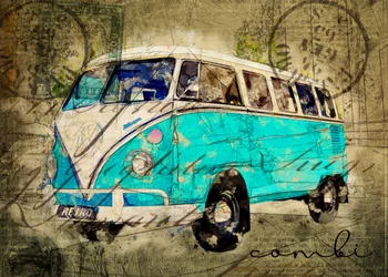 Vintage Blue Van