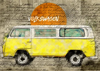 Yellow Vintage Van