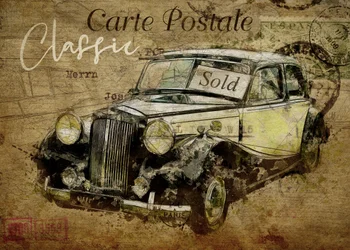 Postcard Oldies Car