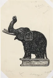 Elephant on Book (Sketch)