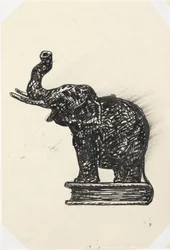 Elephant on Book (Sketch)