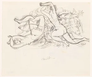 Two Naked Women and Three Fish