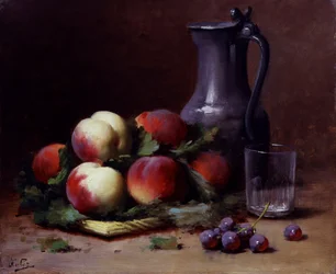 Still Life of Fruits with Apples and Grapes