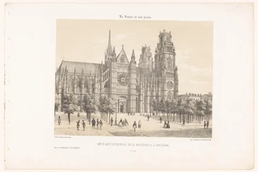 View of the Cathedral of Orléans (North Side) (Contemporary France)