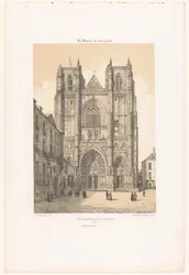 View of the Cathedral of Saint Peter and Saint Paul in Nantes (Contemporary France)