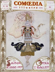 Ballet Russes dancer by Bakst, cover 