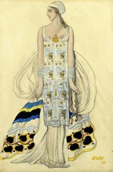 Costume design for Ida Rubinstein in the drama Phaedra by Jean Racine