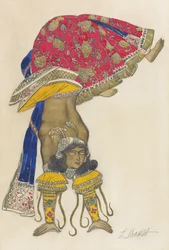 Costume design for the Ballet Blue God by R. Hahn, 1912