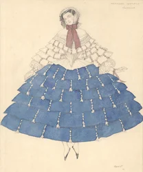 Costume design for the ballet Carnaval by R. Schumann