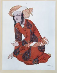 Costume design for the ballet Sheherazade by N. Rimsky-Korsakov