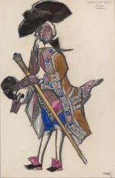 Costume design for the ballet The Good-Humoured Ladies by Scarlatti
