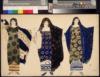 Costume design for drama Oedipus at Colonus by Sophocles