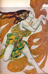 Narcisse: A Bacchante. Costume design for the dance Narcisse