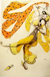 Odalisque. Costume Design for the Ballet Sheherazade by N. Rimsky-Korsakov