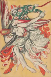Poster Design for the Ballet The Firebird by I. Stravinsky