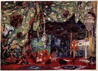 Scenography by Leon Bakst for the Opera Scheherazade