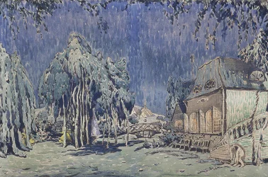 Stage design for the ballet Les Papillons by Robert Schumann
