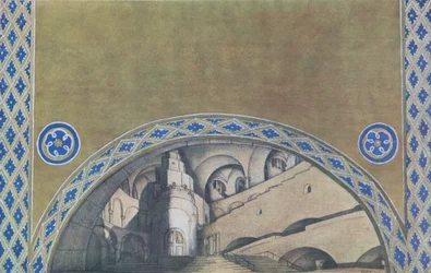Stage Design for the Play The Martyrdom of St. Sebastian by Gabriele D