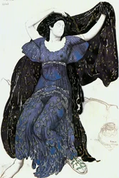 The Nymph Echo, costume sketch for Nicolai Cherepnin