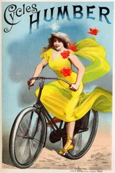 Transport. Humbert bicycles. Poster, France, c.1895