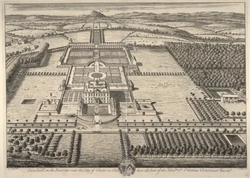 Eaton Hall on the River Dee near the city of Chester in Cheshire, the seat of the Honorable Sir Thomas Grosvenor