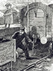 A Cartoon Commenting on Railway Worker