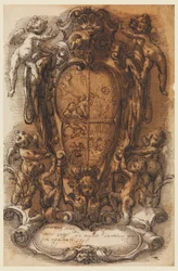 Design of Escutcheon with Coat of Arms