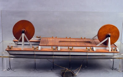 River dredge, model of Leonardo da Vinci (1452-1519). Museum of Science and Technology, Milan