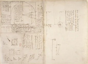 Notes and diagrams on mechanics and the centre of gravity, from 