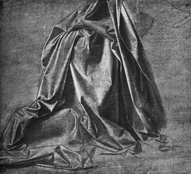 Cast of Drapery for a Figure Kneeling to the Right, c1470