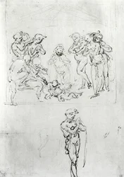 Figural Studies for the Adoration of the Magi, c.1481