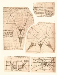 Five diagrams illustrating the theory of light and shade, c. 1472-c. 1519, 1883