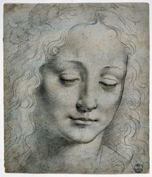 Head of a boy with a crown of leaves in the way of Verrocchio