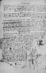 Page of Text with Sketches of Landscape