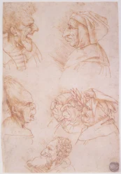 Seven Studies of Grotesque Faces