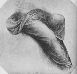 Studies of the Drapery of a Figure Seated to Right, c1480, 1945
