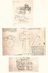 Three Drawings of Churches