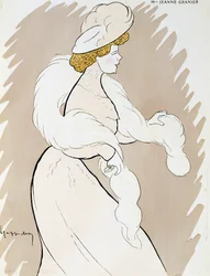 Actress Jeanne Granier, Drawing by Leonetto Cappiello
