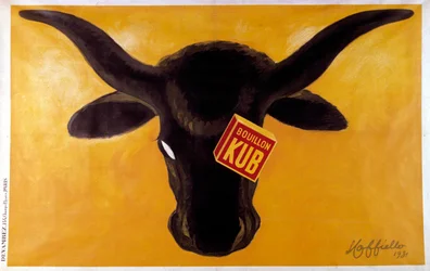 Advertising poster for Kub broth with a head of beef. 1931. Illustration by Leonetto Cappiello (1875-1942) Paris, decorative arts