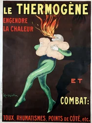 The Thermogen Generates Heat and Fights Cough, Rheumatism, Side Points etc: Poster by Leonetto Cappiello