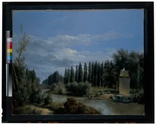 Seen From The Course Of The Small Arm Of The Seine Through The Neuilly Park