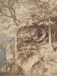 Hunters in an Outlook on a Mountain